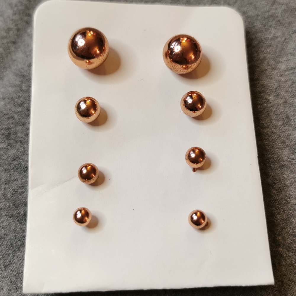 Rose gold earrings